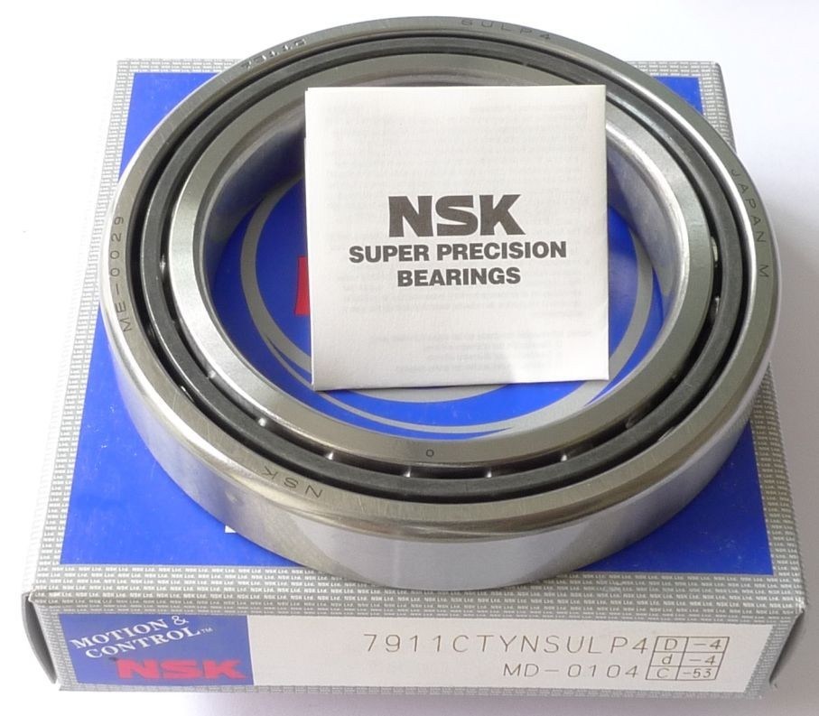 NSK High Precision Angular Contact Ball Bearing 7911CTYNSULP4