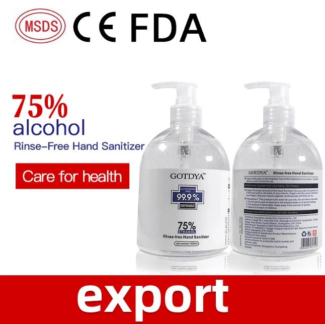 8000pcs in stock , GOTDYA antibacterial 80ml 300ml 500ml gel 75